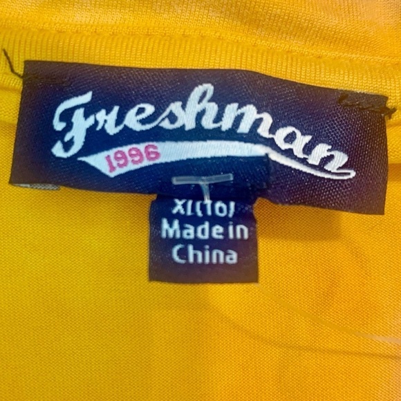 NWT Tie Dye Shirt XL Extra Large Kids Freshman Yellow White Unisex Stretch - Picture 2 of 8